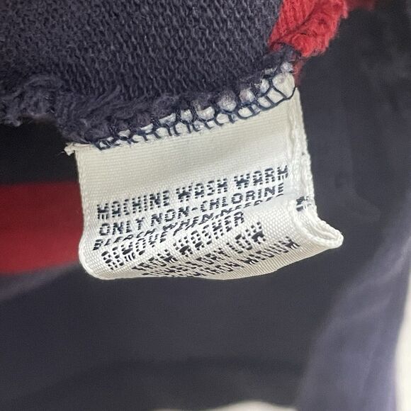 Vintage Polo Ralph Lauren Shirt Mens XL Blue Red Striped Polo Pony Golf Rugby - Picture 7 of 10